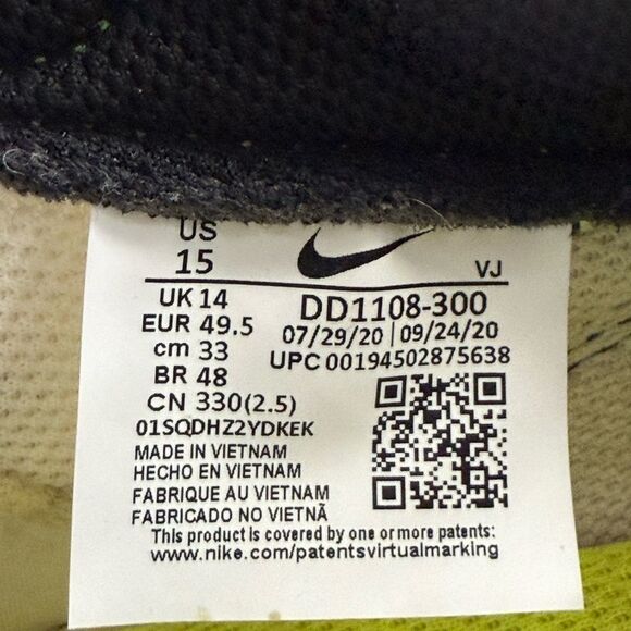 Nike Challenger OG Mean Green athletic sneaker shoes men’s size 15 - Picture 7 of 8